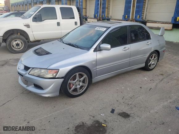2005 Mitsubishi Lancer Evolution VIII with VIN JA3AH86D75U027278, listed as a Copart auction lot 68262414 with 153,759 mi miles and Clean Title. Bid and sale history available at carsss.com. Image 1.