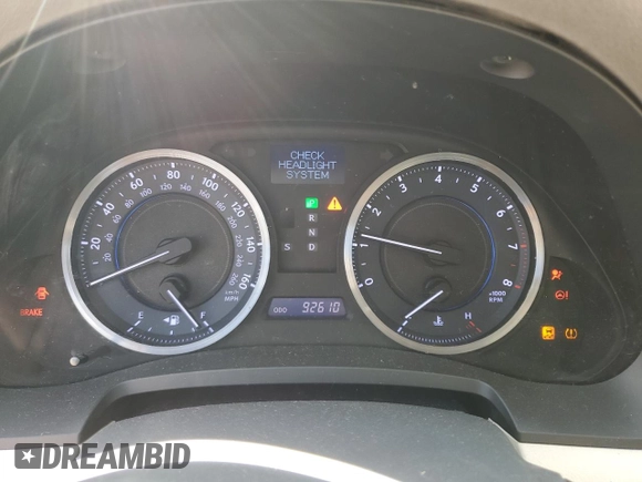 2013 Lexus IS 250 with VIN JTHCF5C20D5063323, listed as a Copart auction lot 50349985 with 92,610 mi miles and Salvage title. Bid and sale history available at DreamBid. Image 9.