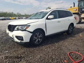 2017 Nissan Pathfinder SL with VIN 5N1DR2MM1HC688290, listed as a Copart auction lot 52807675 with 129,038 mi miles and Salvage Title. Bid and sale history available at carsss.com. Image 1.