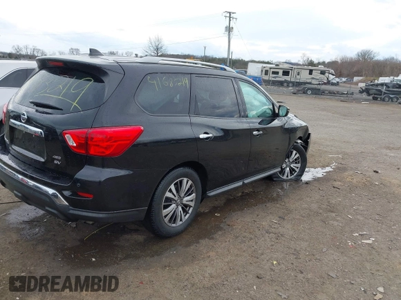 2019 Nissan Pathfinder S with VIN 5N1DR2MM7KC642244, listed as a IAAI auction lot 41683219 with 102,507 mi miles and . Bid and sale history available at DreamBid. Image 4.