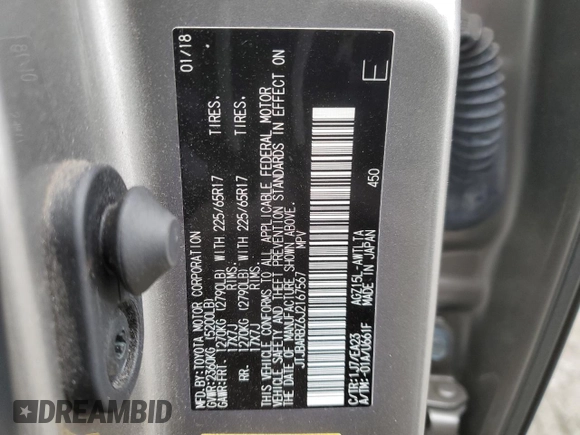 2018 Lexus NX with VIN JTJBARBZ6J2167567, listed as a Copart auction lot 48203525 with 87,799 mi miles and Salvage Title. Bid and sale history available at carsss.com. Image 14.