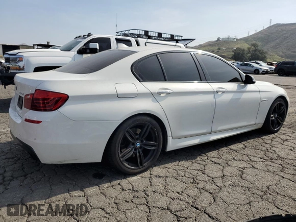 2016 BMW 5 Series 535i with VIN WBA5B1C55GG551911, listed as a Copart auction lot 54739005 with 198,011 mi miles and Clean Title. Bid and sale history available at carsss.com. Image 3.