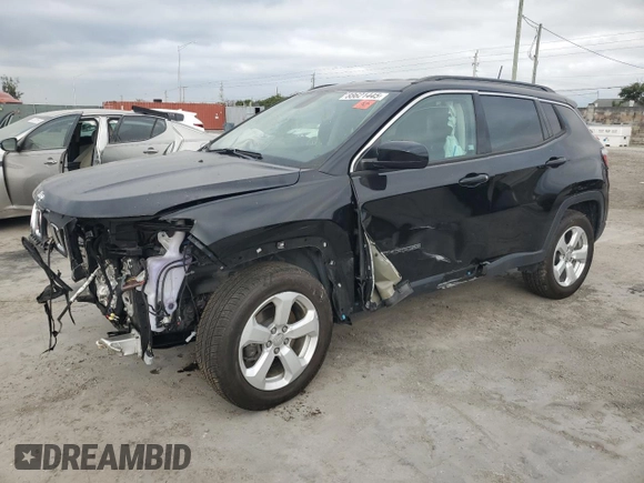 2019 Jeep Compass Latitude with VIN 3C4NJCBB7KT851656, listed as a Copart auction lot 88621445 with Not Provided miles and Salvage Title. Bid and sale history available at DreamBid. Image 1.