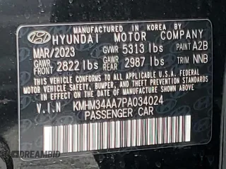 2023 Hyundai Ioniq 6 SEL z VIN KMHM34AA7PA034024, wystawiony jako Copart lot #77800163 z przebiegiem 29 mil mil oraz . Historia ofert i sprzedaży dostępna na DreamBid. Obrazek 13.