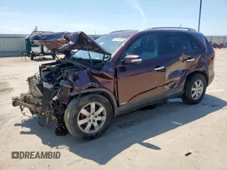 2013 Kia Sorento LX with VIN 5XYKTDA26DG358677, listed as a Copart auction lot 59110595 with Not provided miles and Salvage title. Bid and sale history available at DreamBid. Image 1.