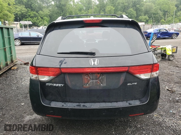 2016 Honda Odyssey Touring Elite with VIN 5FNRL5H90GB061827, listed as a Copart auction lot 61271695 with Not provided miles and Salvage title. Bid and sale history available at DreamBid. Image 6.