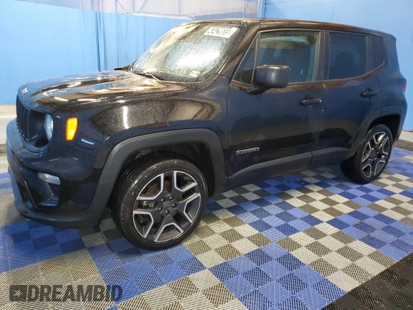 2021 Jeep Renegade Sport with VIN ZACNJDAB3MPM55870, listed as a Copart auction lot 43429655 with 92,128 mi miles and Clean title. Bid and sale history available at DreamBid. Image 1.