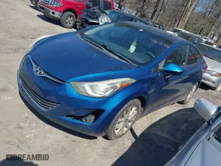 2016 Hyundai Elantra SE with VIN KMHDH4AE4GU606430, listed as a IAAI auction lot 41835376 with 156,827 mi miles. Bid and sale history available at carsss.com. Image 2.