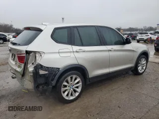 2013 BMW X3 xDrive28i with VIN 5UXWX9C54D0D02867, listed as a Copart auction lot 44048615 with 178,971 mi miles and Salvage Title. Bid and sale history available at carsss.com. Image 3.