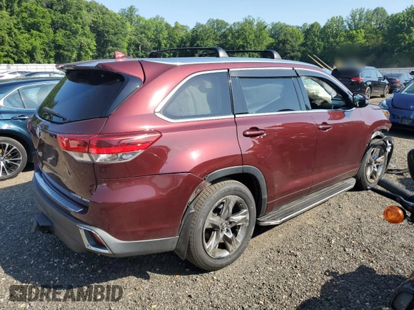 2019 Toyota Highlander Limited with VIN 5TDDZRFH5KS944272, listed as a Copart auction lot 62343035 with 81,886 mi miles and Salvage title. Bid and sale history available at DreamBid. Image 3.