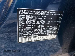 2021 Volkswagen Atlas SE z VIN 1V2LP2CA3MC505266, wystawiony jako Copart lot #81226794 z przebiegiem 88 160 mil mil oraz Szkoda całkowita • Salvage title. Historia ofert i sprzedaży dostępna na DreamBid. Obrazek 13.