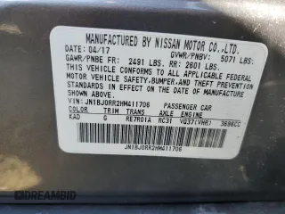 2017 Infiniti QX50 with VIN JN1BJ0RR2HM411706, listed as a Copart auction lot 52206795 with 92,718 mi miles and Salvage Title. Bid and sale history available at DreamBid. Image 13.