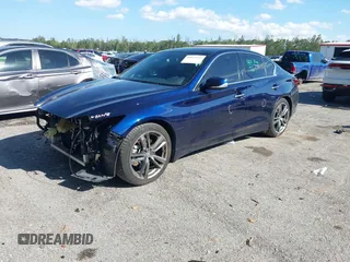 2021 Infiniti Q50 3.0t SENSORY with VIN JN1EV7CP9MM707723, listed as a IAAI auction lot 41834111 with 56,787 mi miles. Bid and sale history available at carsss.com. Image 18.