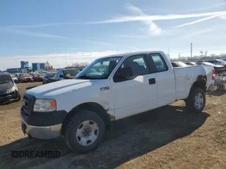2008 Ford F-150 STX with VIN 1FTRX14W18FA78786, listed as a Copart auction lot 43817485 with 122,457 mi miles and Salvage Title. Bid and sale history available at carsss.com. Image 1.