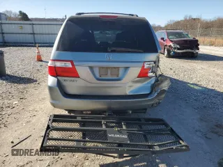 2006 Honda Odyssey EX-L with VIN 5FNRL38686B093840, listed as a Copart auction lot 48585255 with 210,384 mi miles and Salvage Title. Bid and sale history available at carsss.com. Image 6.