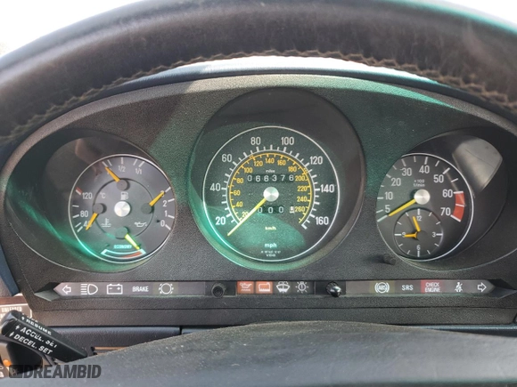 1988 Mercedes-Benz 560 Series 560SL with VIN WDBBA48D6JA080676, listed as a Copart auction lot 49995985 with 66,376 mi miles and Salvage Title. Bid and sale history available at carsss.com. Image 9.
