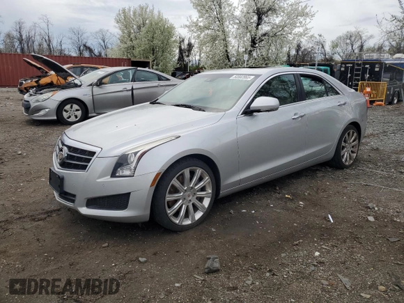 2014 Cadillac ATS Luxury AWD with VIN 1G6AH5SXXE0113677, listed as a Copart auction lot 50582865 with 86,787 mi miles and Salvage Title. Bid and sale history available at carsss.com. Image 1.