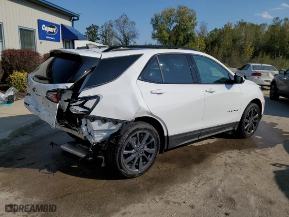 2024 Chevrolet Equinox RS with VIN 3GNAXMEG8RL333700, listed as a Copart auction lot 71481804 with 3,628 mi miles and Salvage Title. Bid and sale history available at carsss.com. Image 3.