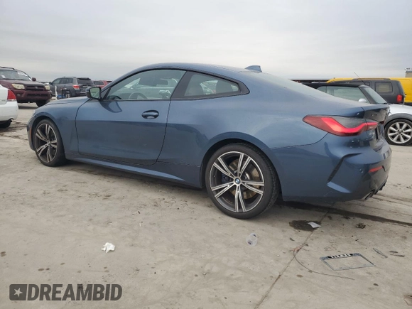 2021 BMW 4 Series 430i xDrive with VIN WBA73AP04MCG59981, listed as a Copart auction lot 46135765 with 37,966 mi miles and Salvage Title. Bid and sale history available at carsss.com. Image 2.