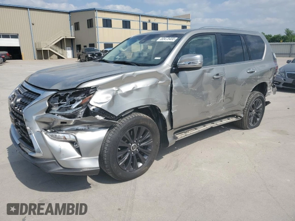 2023 Lexus GX with VIN JTJAM7BX8P5360879, listed as a Copart auction lot 53473455 with 34,359 mi miles and Salvage Title. Bid and sale history available at carsss.com. Image 1.