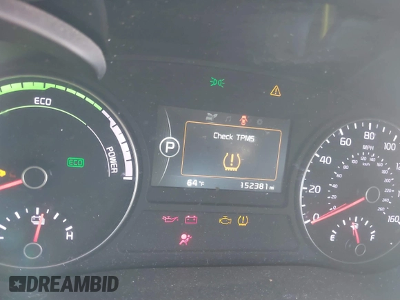 2018 Kia Optima Hybrid Premium with VIN KNAGT4LE7J5023233, listed as a IAAI auction lot 41276207 with 152,381 mi miles. Bid and sale history available at carsss.com. Image 7.