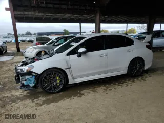 2018 Subaru WRX STI with VIN JF1VA2M62J9833122, listed as a Copart auction lot 45609215 with 36,498 mi miles and Salvage Title. Bid and sale history available at carsss.com. Image 1.