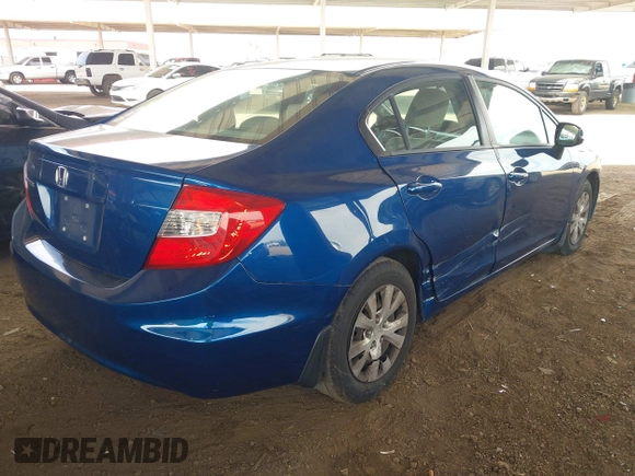 2012 Honda Civic LX z VIN 19XFB2F51CE359968, wystawiony jako IAAI lot #42350373 z przebiegiem 126 215 mil mil oraz . Historia ofert i sprzedaży dostępna na DreamBid. Obrazek 4.