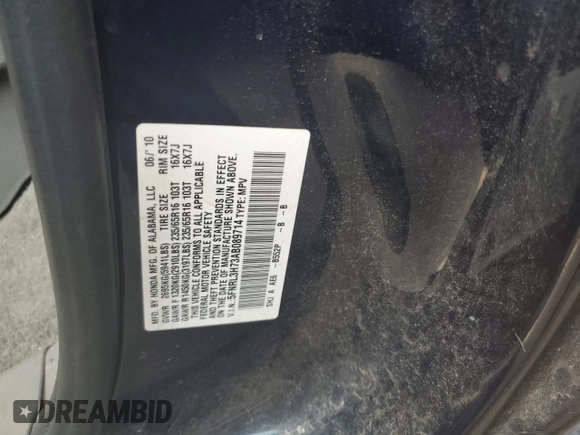 2010 Honda Odyssey EX-L z VIN 5FNRL3H73AB089714, wystawiony jako Copart lot #60276305 z przebiegiem 125 025 mil mil oraz Szkoda całkowita • Salvage title. Historia ofert i sprzedaży dostępna na DreamBid. Obrazek 14.