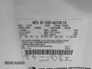 2010 Ford F-150 XL with VIN 1FTFW1EV3AFA45158, listed as a IAAI auction lot 41927394 with 178,328 mi miles. Bid and sale history available at carsss.com. Image 9.