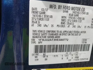 2017 Ford Expedition Limited с VIN 1FMJU2AT3HEA65772, выставлен на аукционе IAAI как лот 42301176 с пробегом 136 962 миль миль и . История ставок и продаж доступна на DreamBid. Изображение 9.