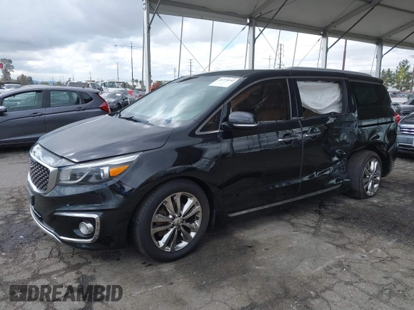 2018 Kia Sedona SX-L with VIN KNDME5C18J6390042, listed as a IAAI auction lot 41775242 with 115,003 mi miles. Bid and sale history available at carsss.com. Image 17.