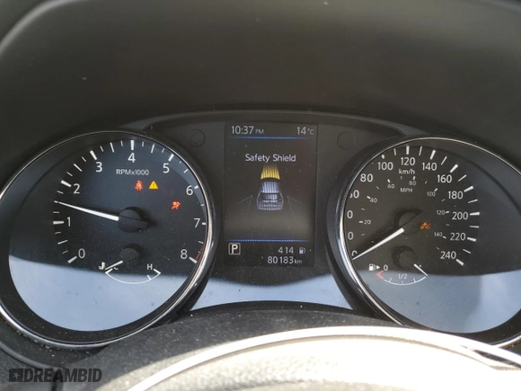 2018 Nissan Rogue S with VIN 5N1AT2MT2JC826386, listed as a Copart auction lot 46003625 with 80,183 mi miles and Salvage Title. Bid and sale history available at carsss.com. Image 9.