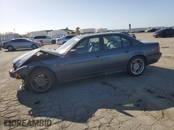 2000 BMW 7 Series 740iA with VIN WBAGG8341YDN80237, listed as a Copart auction lot 52212515 with 0 mi miles and Salvage Title. Bid and sale history available at carsss.com. Image 1.