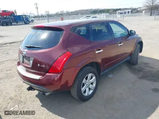 2006 Nissan Murano SL with VIN JN8AZ08W66W519356, listed as a IAAI auction lot 41846733 with 199,363 mi miles. Bid and sale history available at carsss.com. Image 4.