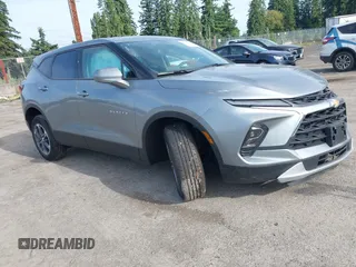 2025 Chevrolet Blazer LT with VIN 3GNKBHR45SS134772, listed as a IAAI auction lot 42554686 with 15,688 mi miles and . Bid and sale history available at DreamBid. Image 1.
