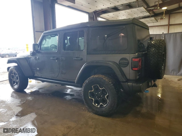 2022 Jeep Wrangler 4xe Unlimited Rubicon with VIN 1C4JJXR65NW274221, listed as a Copart auction lot 49138365 with 25,218 mi miles and Salvage Title. Bid and sale history available at carsss.com. Image 2.