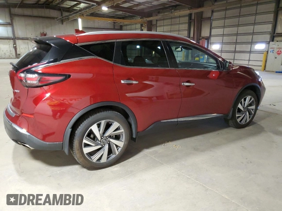 2021 Nissan Murano SL with VIN 5N1AZ2CS6MC127547, listed as a Copart auction lot 51979505 with 42,148 mi miles and Salvage Title. Bid and sale history available at DreamBid. Image 3.