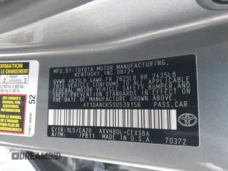2025 Toyota Camry LE with VIN 4T1DAACK5SU539156, listed as a IAAI auction lot 42054268 with 5,705 mi miles and . Bid and sale history available at DreamBid. Image 9.