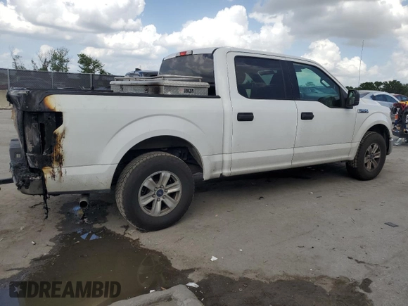 2017 Ford F-150 XL with VIN 1FTEW1CFXHFC04386, listed as a Copart auction lot 52819555 with 167,813 mi miles and Salvage title. Bid and sale history available at DreamBid. Image 3.