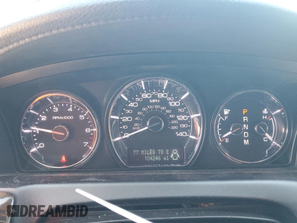 2012 Lincoln MKS with VIN 1LNHL9DR1CG805164, listed as a Copart auction lot 48375595 with 104,246 mi miles and Salvage Title. Bid and sale history available at carsss.com. Image 9.
