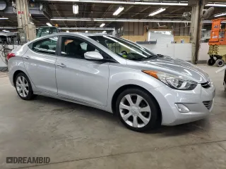 2013 Hyundai Elantra GLS with VIN 5NPDH4AE0DH411385, listed as a Copart auction lot 46824195 with 156,483 mi miles and Salvage Title. Bid and sale history available at carsss.com. Image 4.