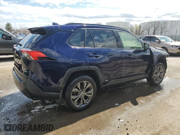 2023 Toyota RAV4 Hybrid XLE Premium with VIN JTMB6RFV2PD097428, listed as a Copart auction lot 52439575 with 13,955 mi miles and Salvage Title. Bid and sale history available at carsss.com. Image 3.