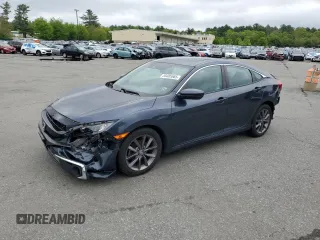 2019 Honda Civic EX z VIN 19XFC1F35KE214694, wystawiony jako Copart lot #55485565 z przebiegiem 62 466 mil mil oraz Szkoda całkowita • Salvage title. Historia ofert i sprzedaży dostępna na DreamBid. Obrazek 1.