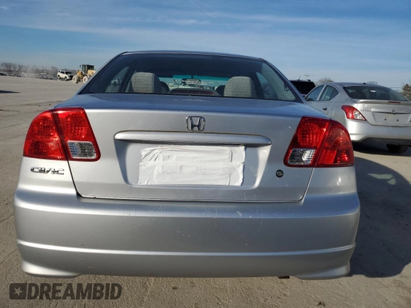 2004 Honda Civic VP with VIN 2HGES16344H616696, listed as a Copart auction lot 60273924 with 163,378 mi miles and Salvage title. Bid and sale history available at DreamBid. Image 6.