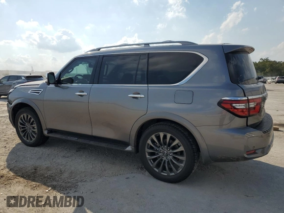 2024 Nissan Armada Platinum with VIN JN8AY2DB4R9850067, listed as a Copart auction lot 76240434 with 3,146 mi miles and Salvage Title. Bid and sale history available at carsss.com. Image 2.