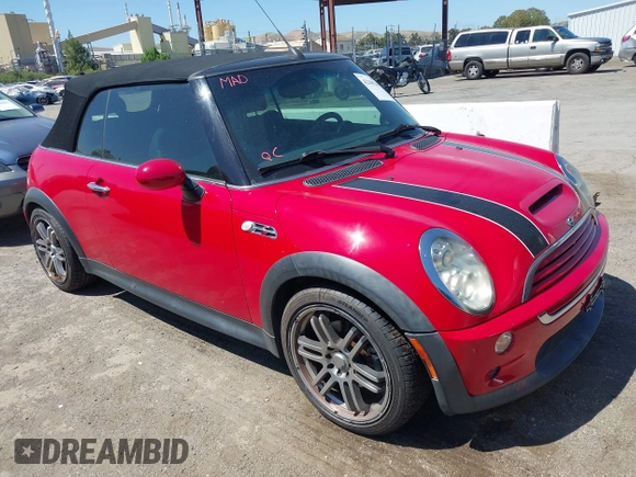 2006 MINI Convertible S with VIN WMWRH335X6TF86044, listed as a IAAI auction lot 42208260 with 165,576 mi miles and . Bid and sale history available at DreamBid. Image 1.