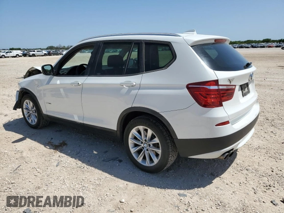 2014 BMW X3 xDrive28i with VIN 5UXWX9C56E0D37539, listed as a Copart auction lot 52455925 with 122,040 mi miles and Salvage Title. Bid and sale history available at DreamBid. Image 2.