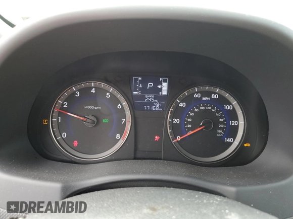 2017 Hyundai Accent SE with VIN KMHCT4AE6HU285003, listed as a Copart auction lot 47580605 with 77,168 mi miles and Salvage Title. Bid and sale history available at carsss.com. Image 9.