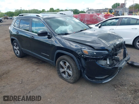 2019 Jeep Cherokee Limited with VIN 1C4PJMDX6KD457370, listed as a IAAI auction lot 42210162 with 50,303 mi miles and . Bid and sale history available at DreamBid. Image 1.