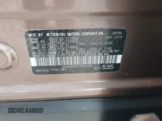 2020 Mitsubishi Eclipse Cross ES z VIN JA4AS3AAXLZ021438, wystawiony jako IAAI lot #41900181 z przebiegiem 91 306 mil mil oraz . Historia ofert i sprzedaży dostępna na DreamBid. Obrazek 9.